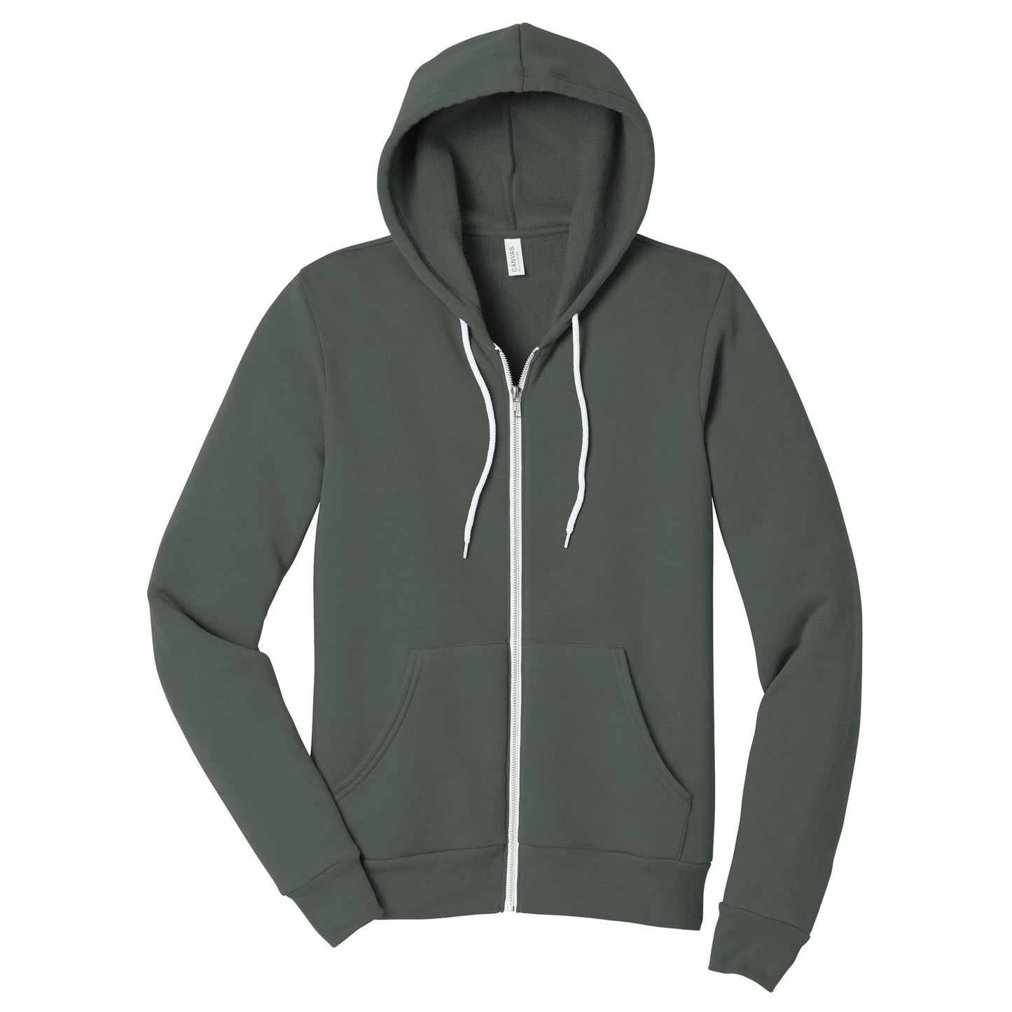 Black Heather Sweatshirt - Bella + Canvas - Full-Zip Fleece