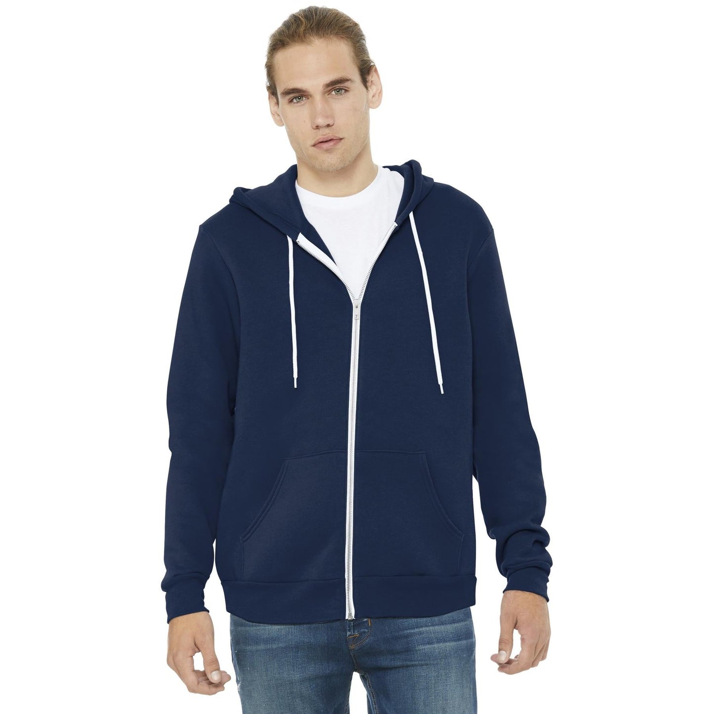 Black Heather Sweatshirt - Bella + Canvas - Full-Zip Fleece