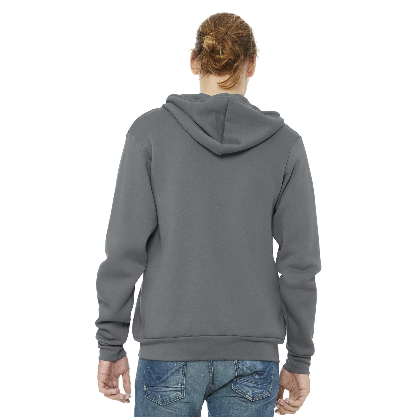 Black Heather Sweatshirt - Bella + Canvas - Full-Zip Fleece