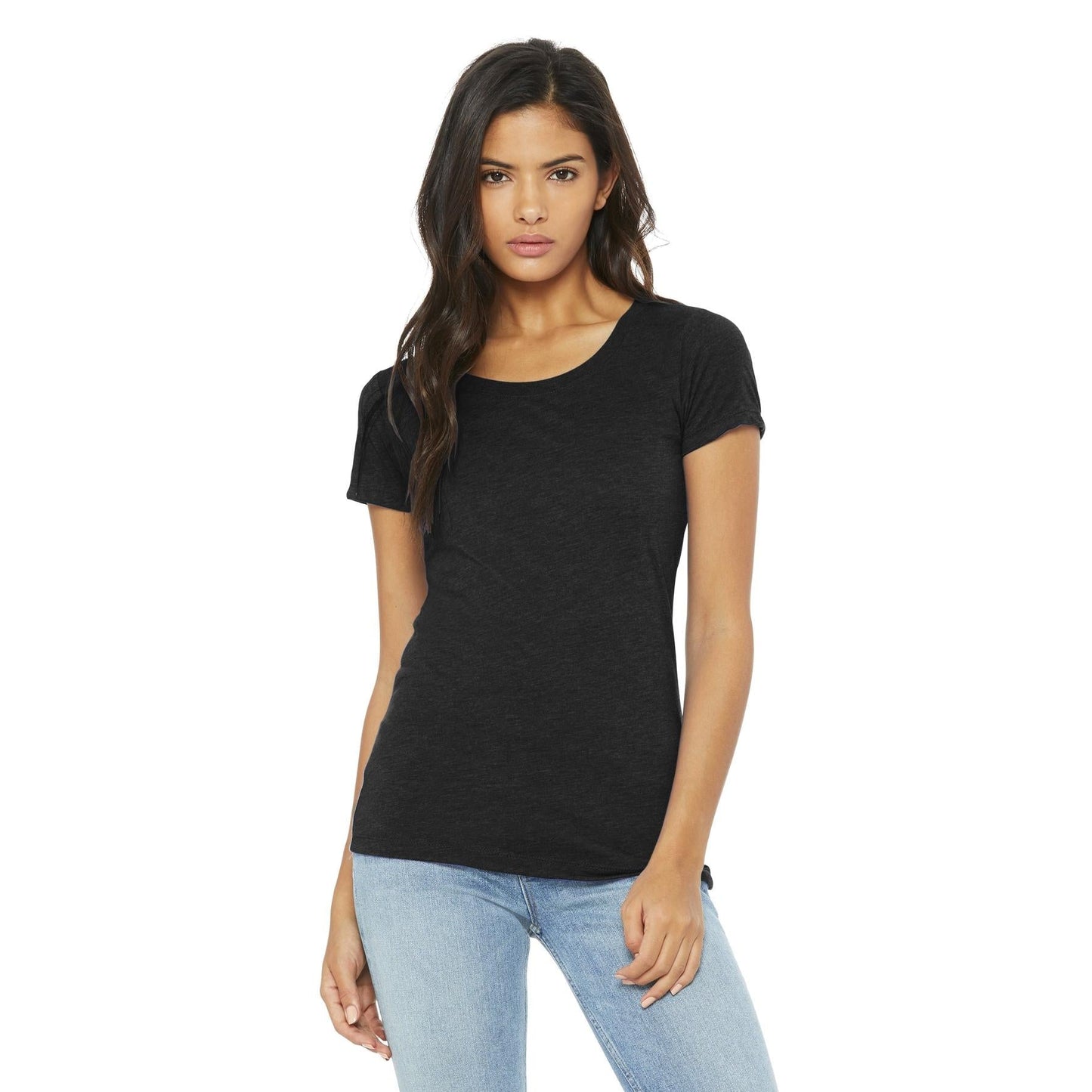 Black Heather Triblend T-Shirt - Bella + Canvas - Soft Fit