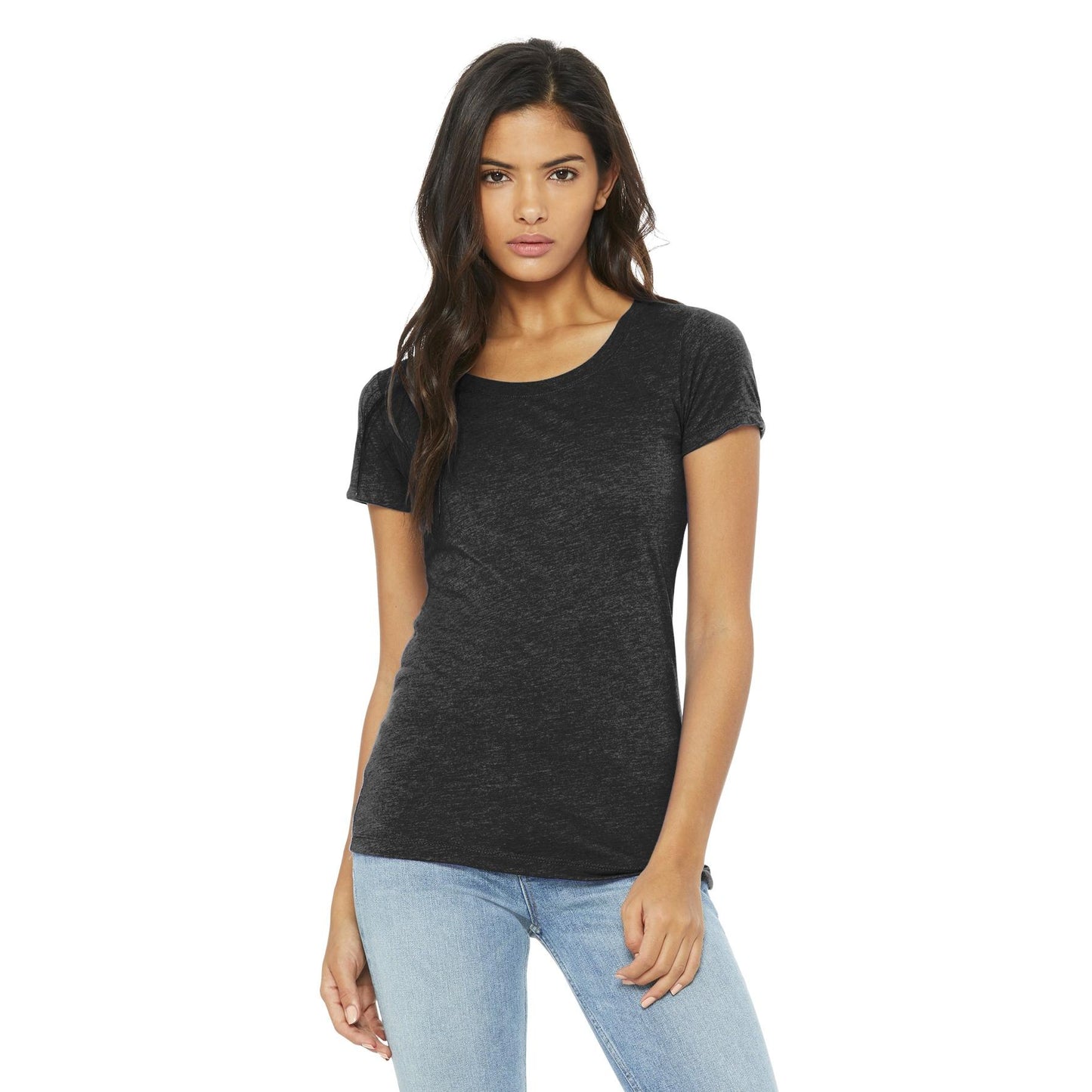 Black Heather Triblend T-Shirt - Bella + Canvas - Soft Fit