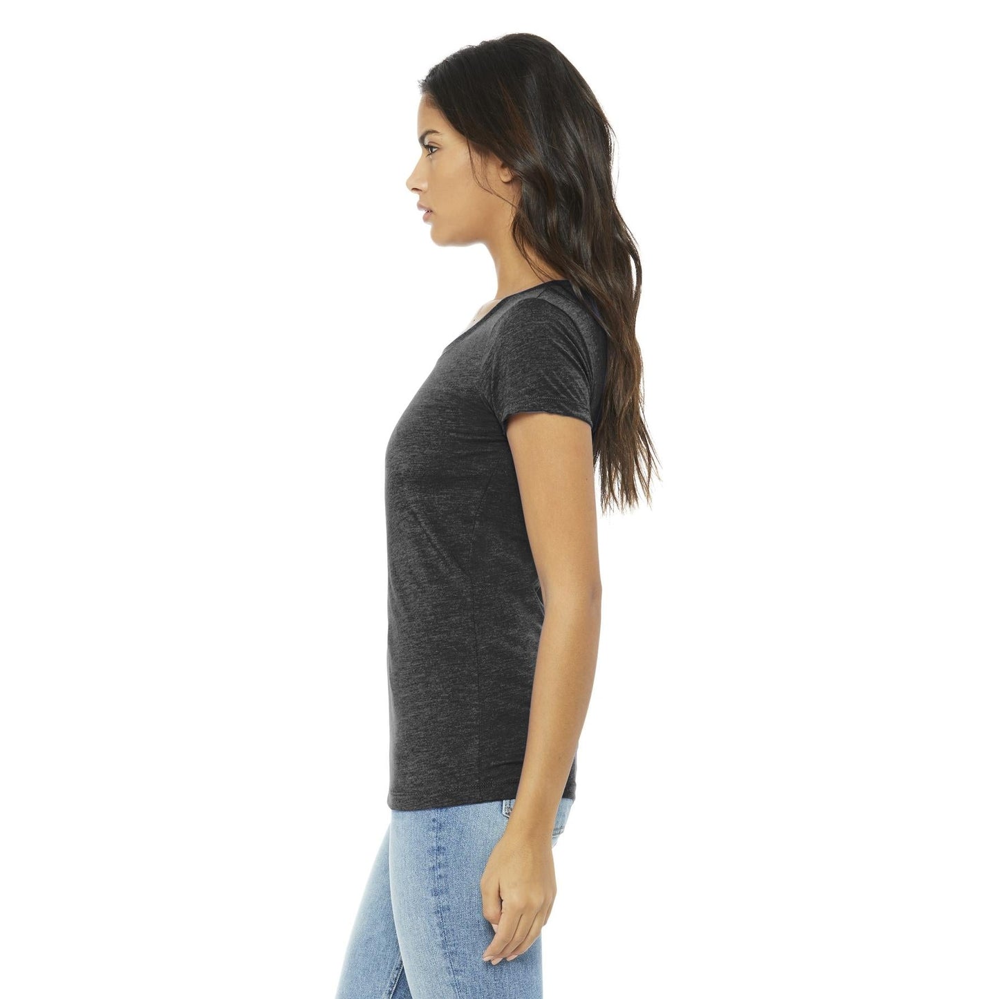 Black Heather Triblend T-Shirt - Bella + Canvas - Soft Fit