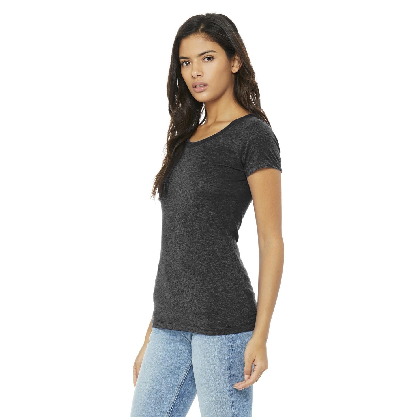 Black Heather Triblend T-Shirt - Bella + Canvas - Soft Fit