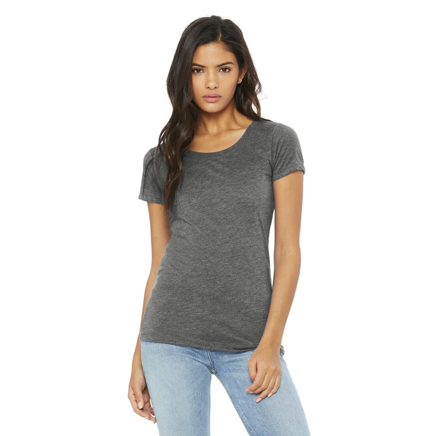 Black Heather Triblend T-Shirt - Bella + Canvas - Soft Fit