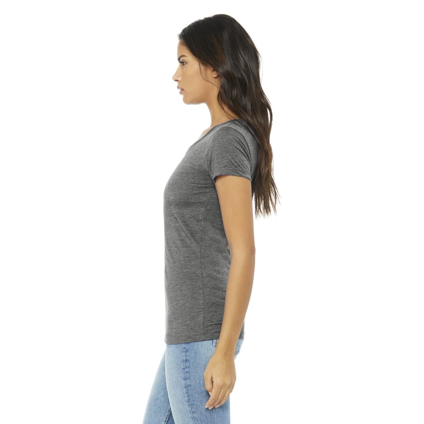 Black Heather Triblend T-Shirt - Bella + Canvas - Soft Fit