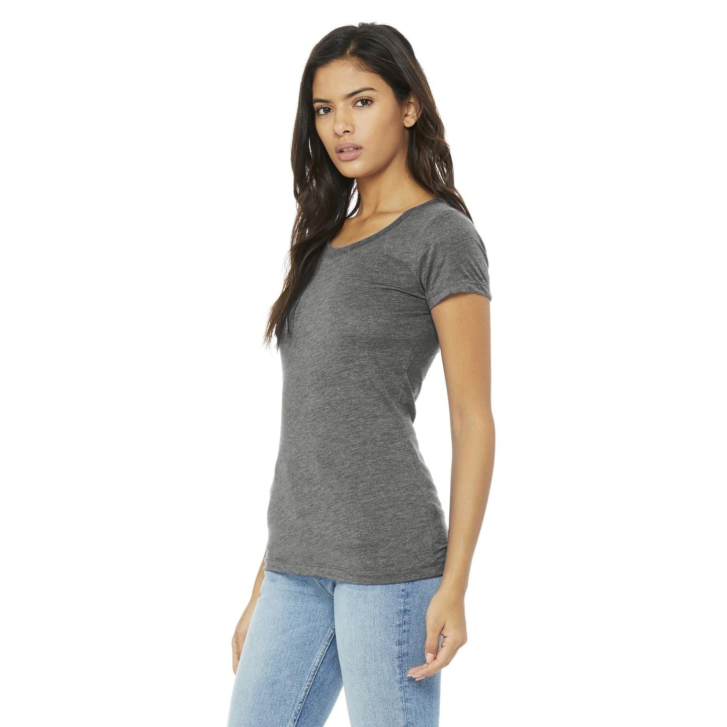 Black Heather Triblend T-Shirt - Bella + Canvas - Soft Fit