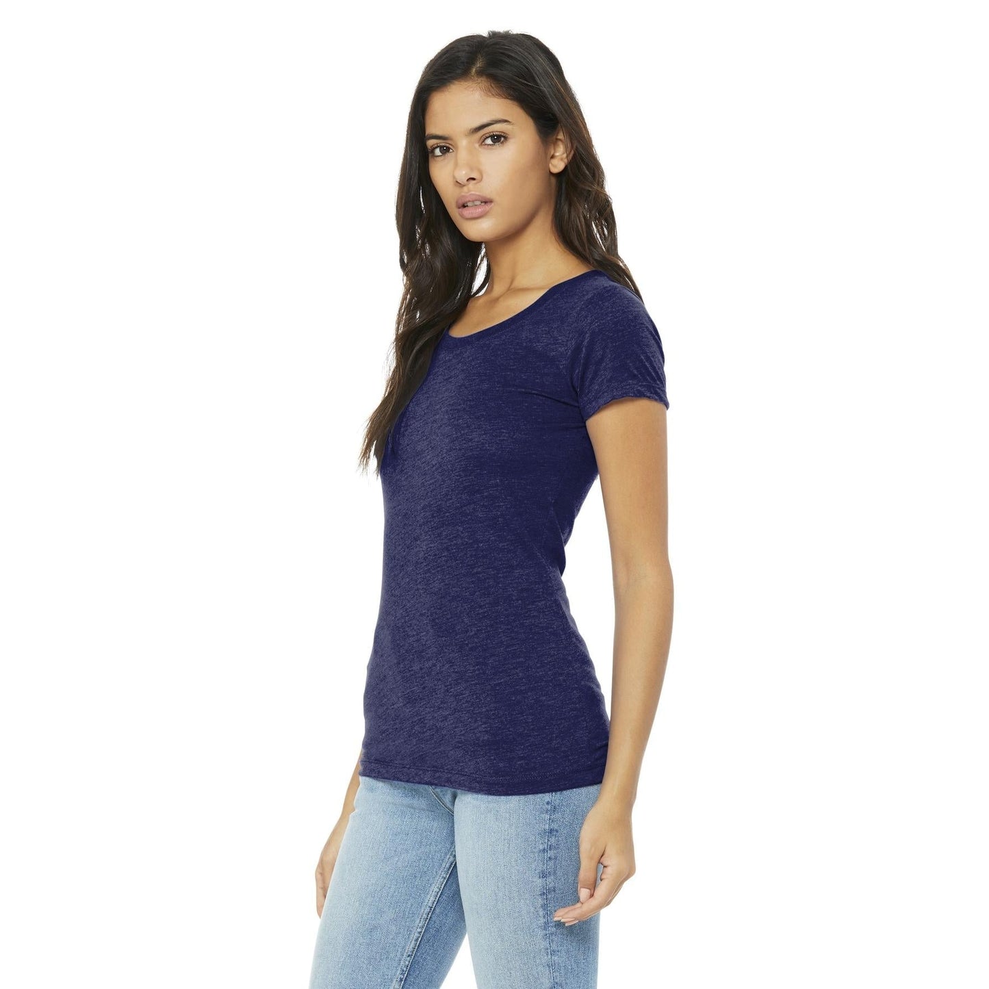 Black Heather Triblend T-Shirt - Bella + Canvas - Soft Fit
