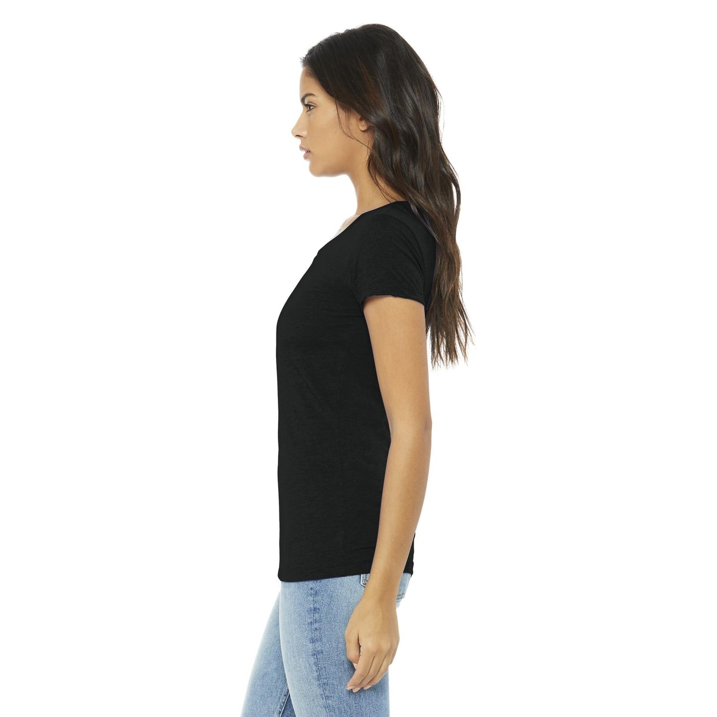 Black Heather Triblend T-Shirt - Bella + Canvas - Soft Fit