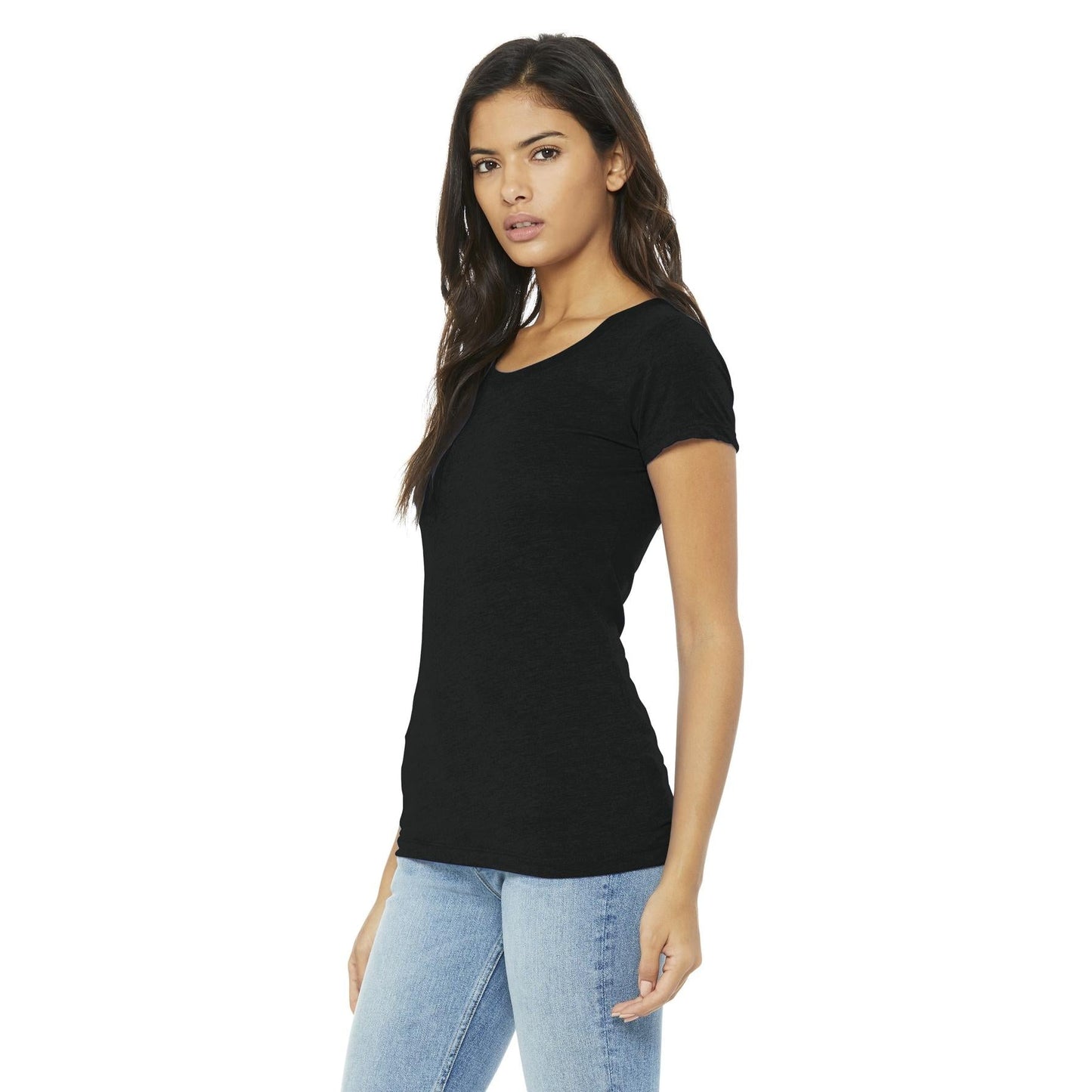 Black Heather Triblend T-Shirt - Bella + Canvas - Soft Fit