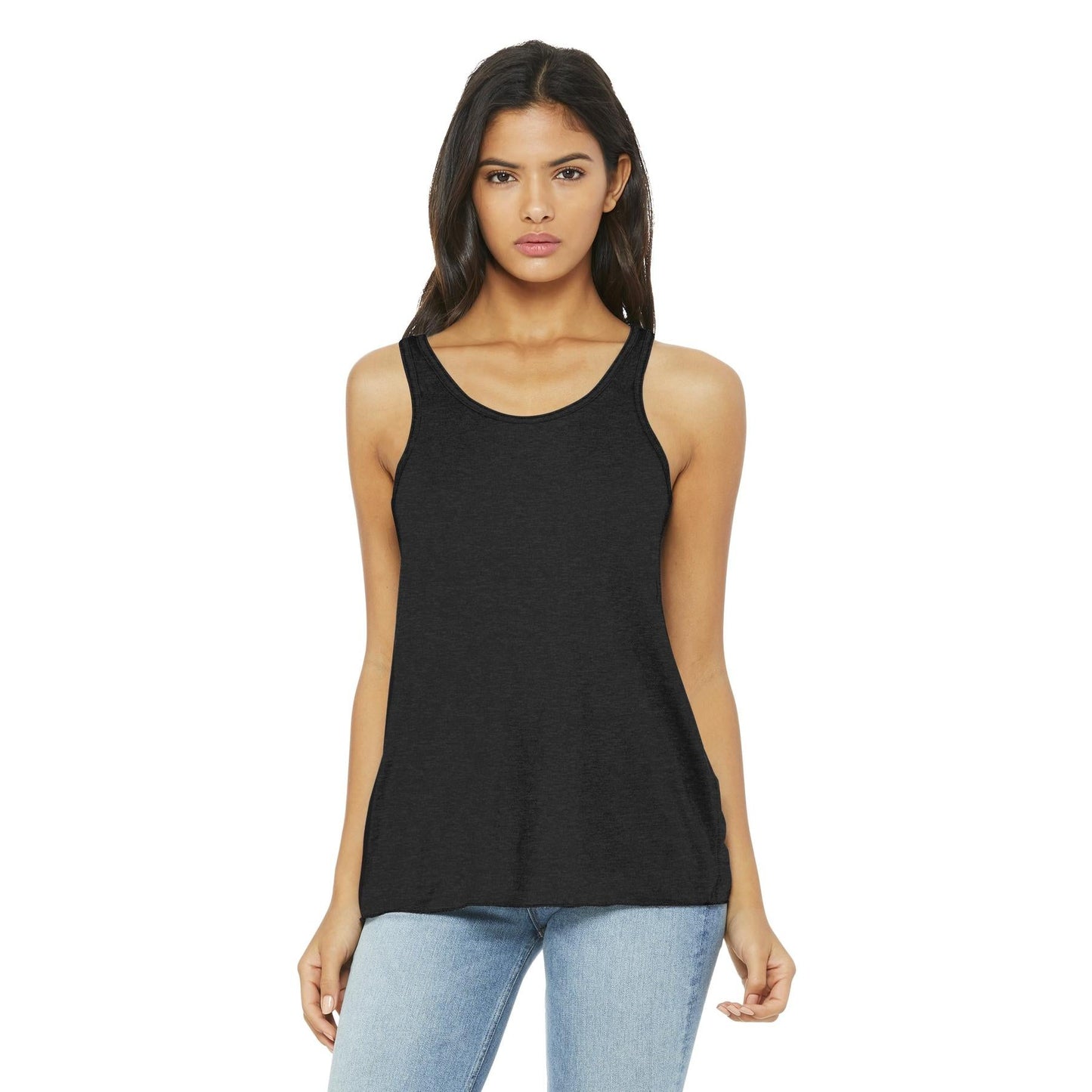 Black Heather Tank Top - Bella + Canvas - Women's Fit