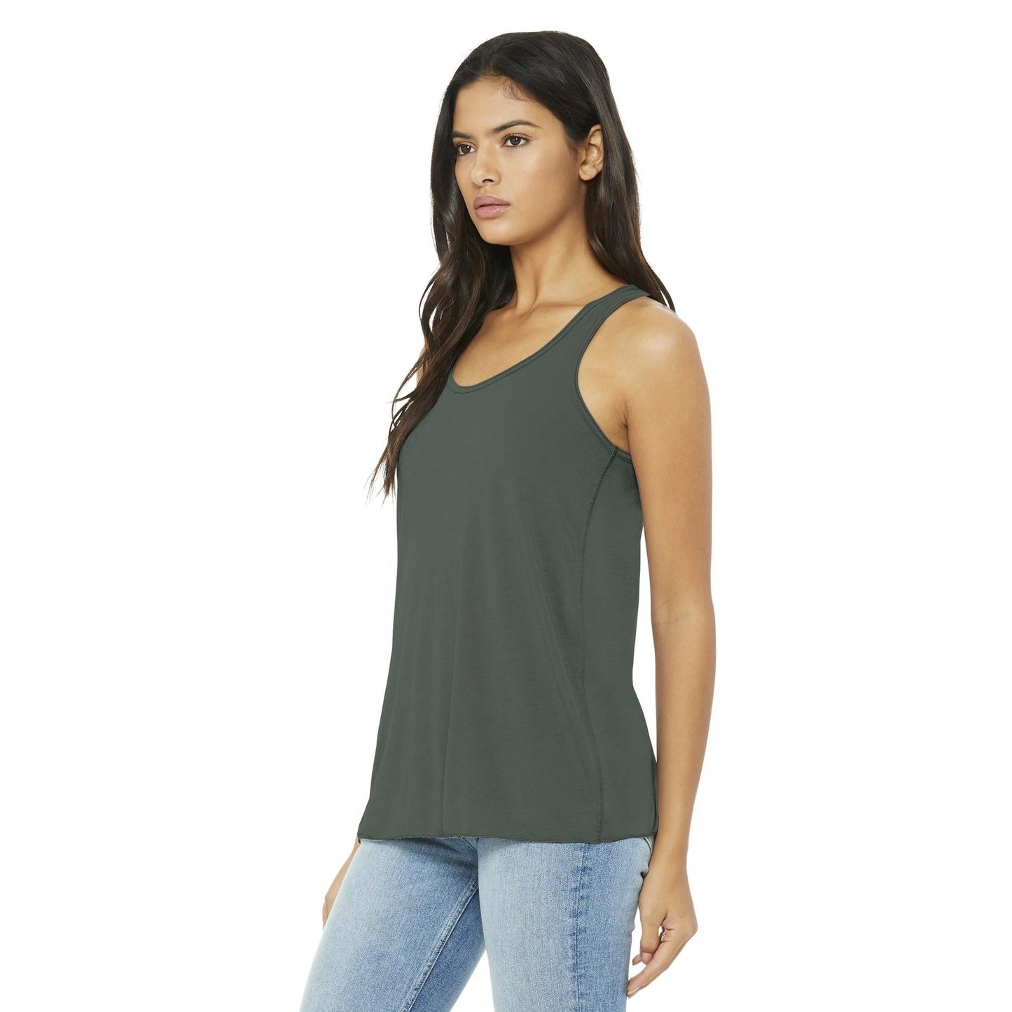 Black Heather Tank Top - Bella + Canvas - Women's Fit