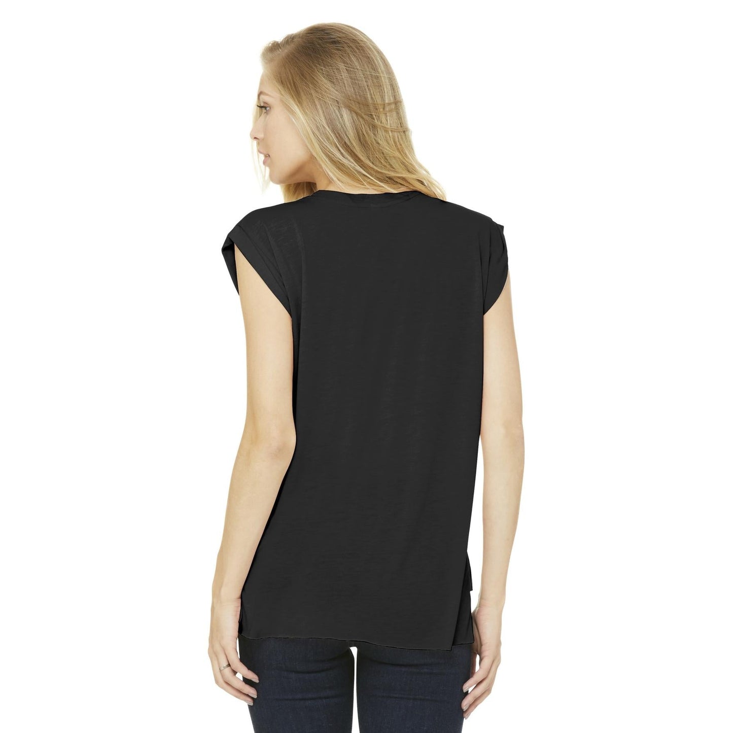 Black T-Shirts - Bella + Canvas - Stylish Flowy Tee - Trending