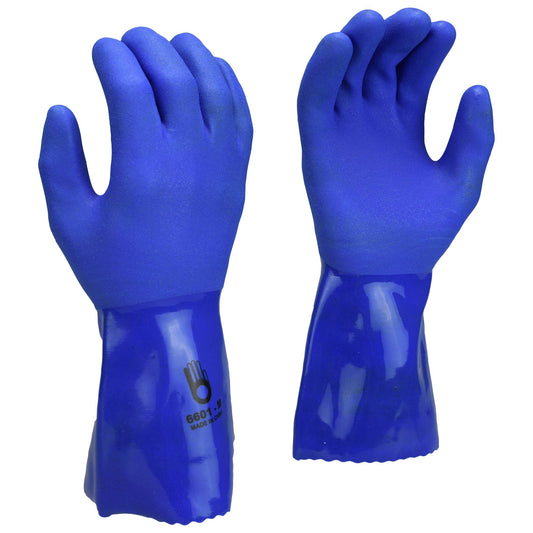 Blue Rubber Gloves - Bellingham Glove - Durable PVC Coating