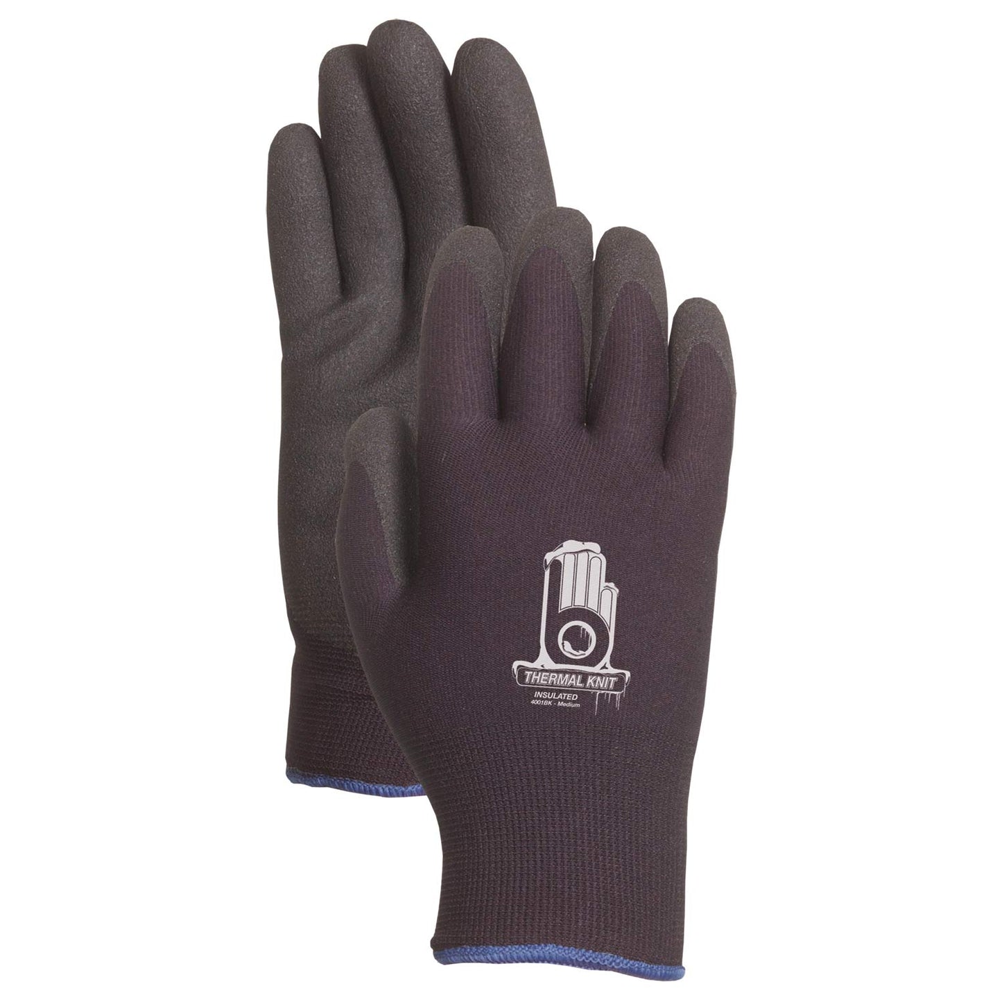 Black String Knit Gloves - Bellingham Glove - Insulated Warmth
