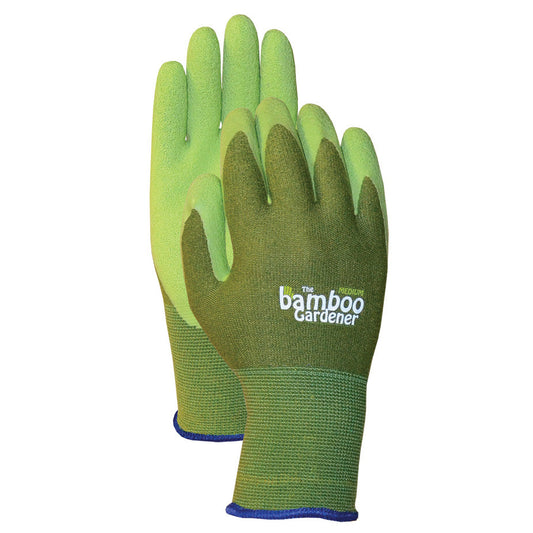 Green String Knit Gloves - Bellingham Glove - Bamboo Comfort