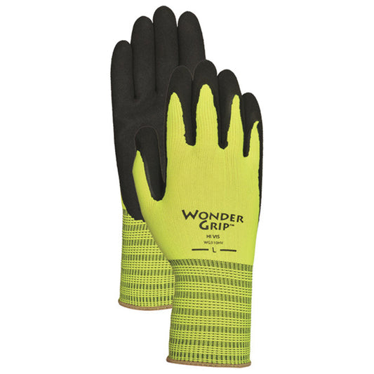 Yellow Knit Gloves - Bellingham Glove - Hi-Vis Grip