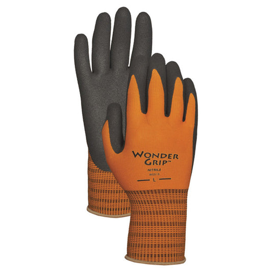 Orange String Knit Gloves - Bellingham Glove - Tough Grip