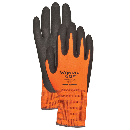 Orange String Knit Gloves - Bellingham - Tough Nitrile