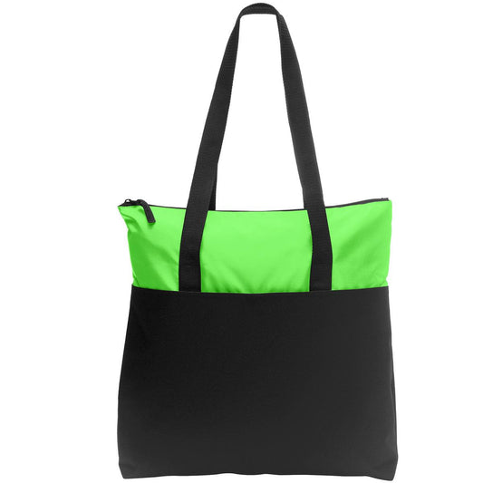 Bright Lime/Black Tote Bags - Port Authority - Durable Style