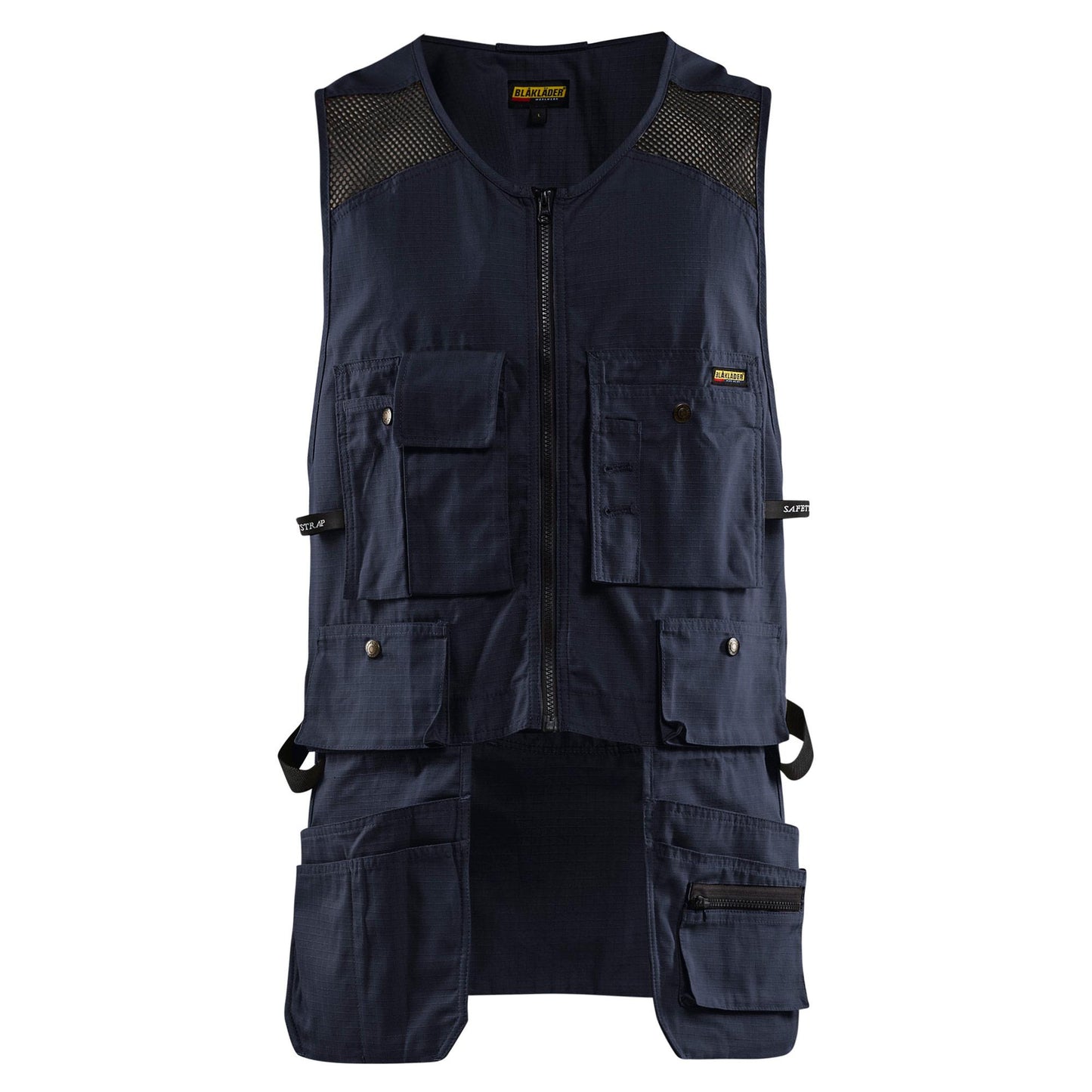 Black Utility Vests - Blaklader - Lightweight Mesh