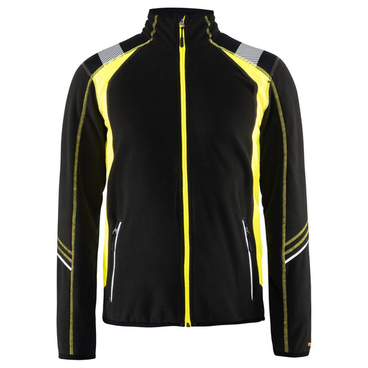 Black/Yellow Highviz Jacket - Blaklader - Microfleece