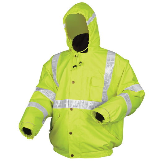 Yellow/Lime Safety Jacket - MCR Safety - Insulated Bomber