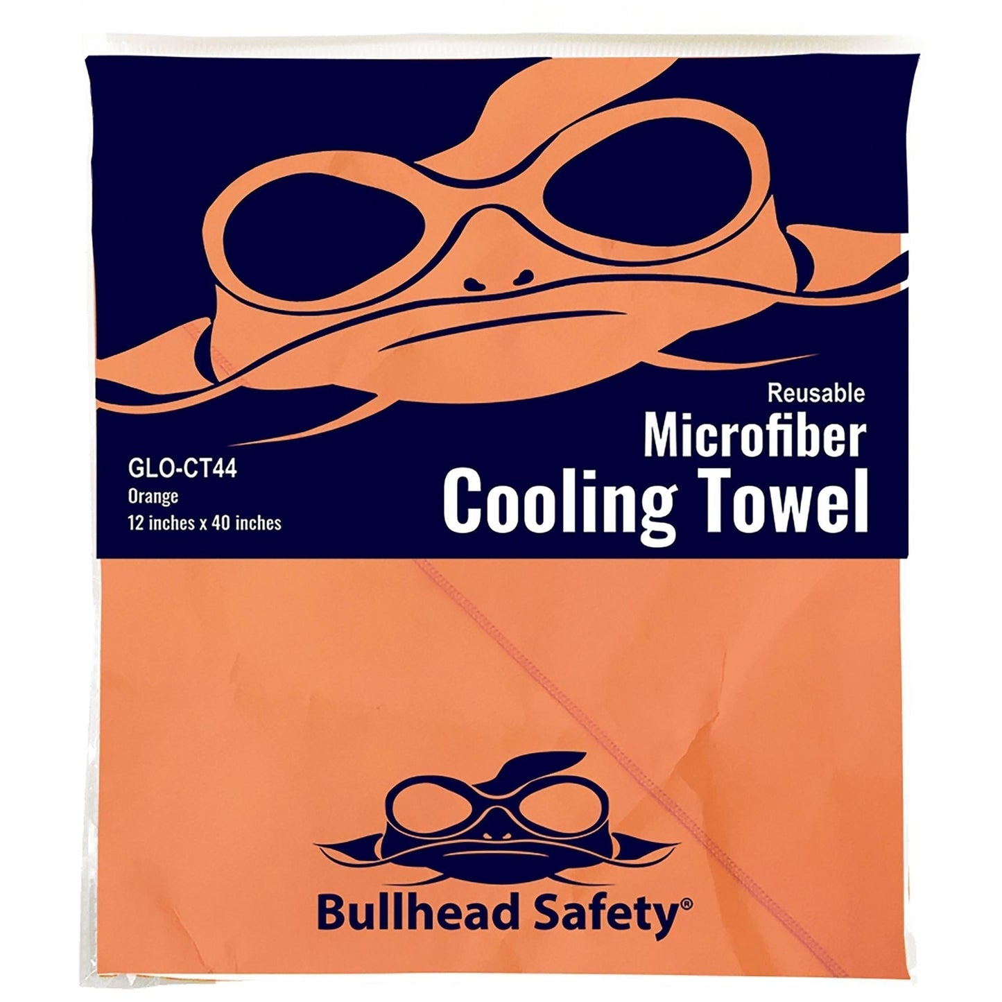Orange Cooling Towel - Bullhead Safety - Soft Microfiber