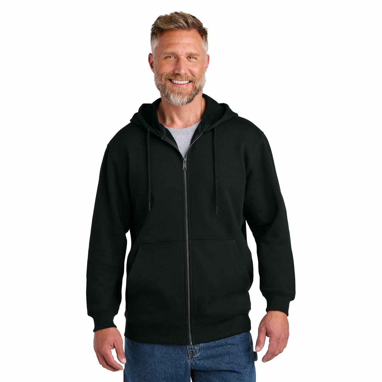 Black Sweatshirts - Cornerstone - Tough Fleece Hoodie - Durable