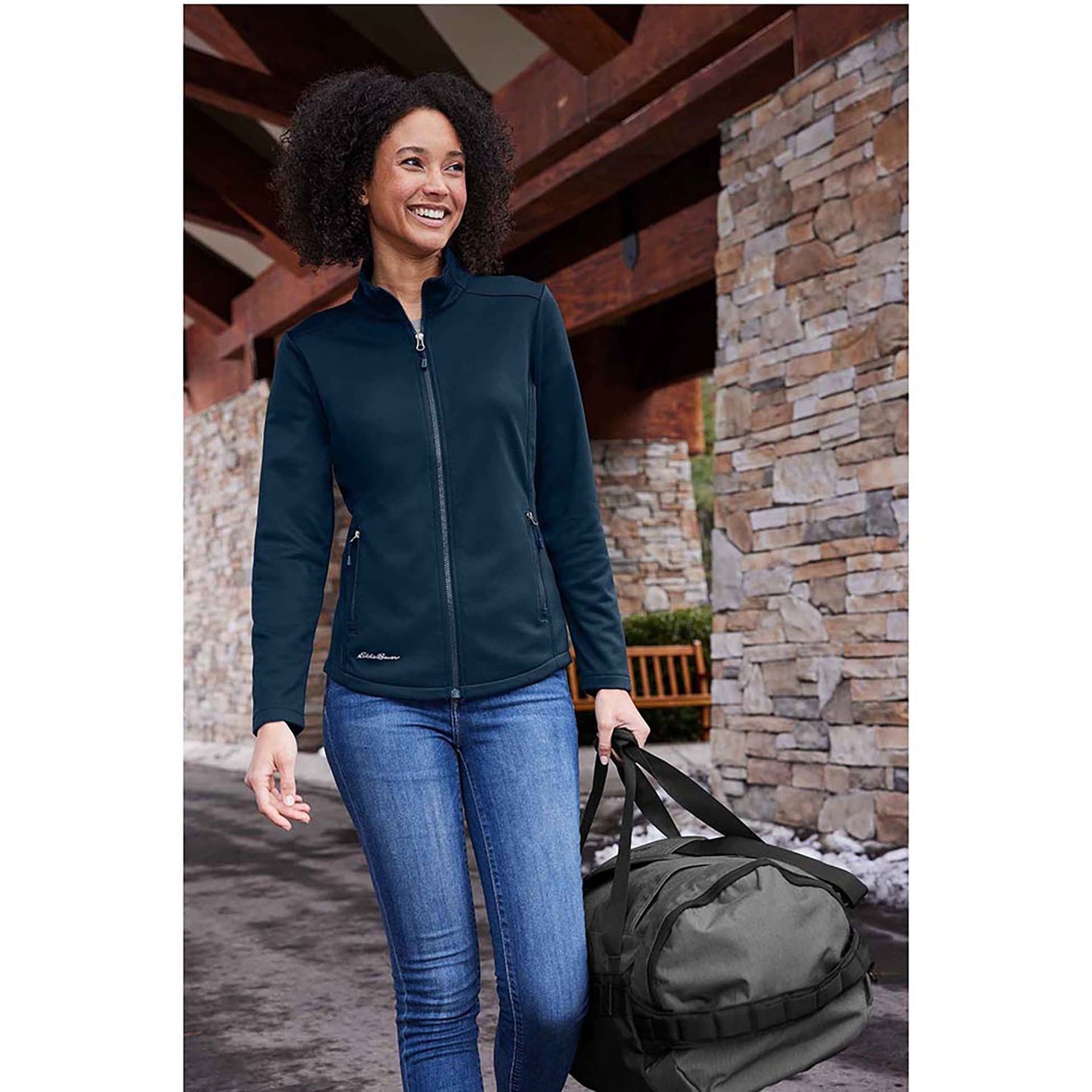 Black Sweatshirts - Eddie Bauer - Smooth Fleece Layer