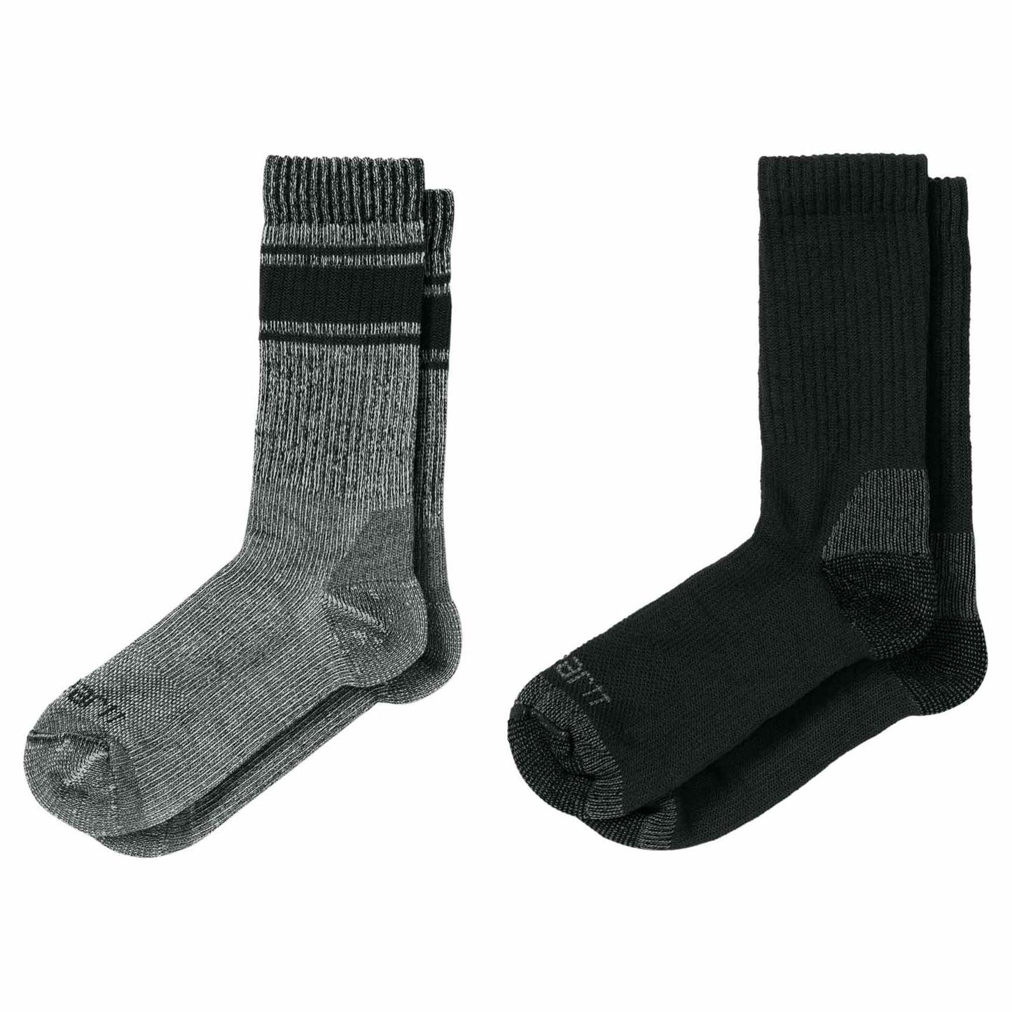 Assorted Black/Charcoal Socks - Carhartt - Heavyweight Quality