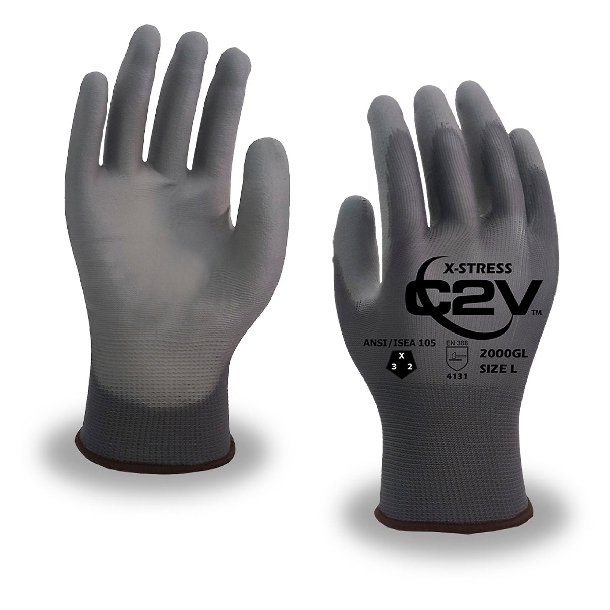 Polyurethane Coated String Knit Gloves - C2V - Comfortable Grip