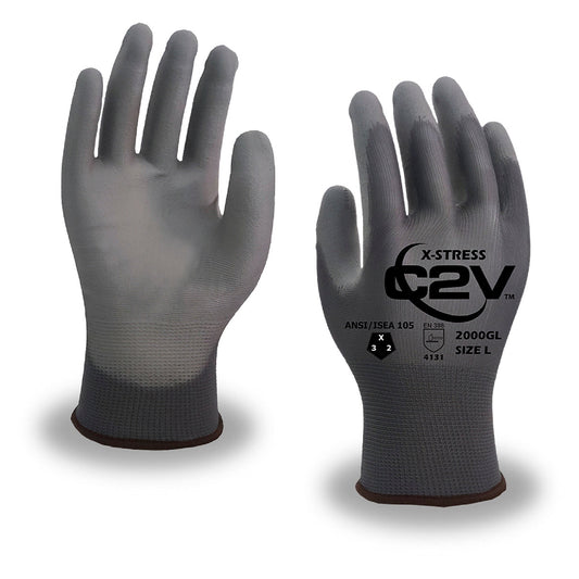 Polyurethane Coated String Knit Gloves - C2V - Comfortable Grip