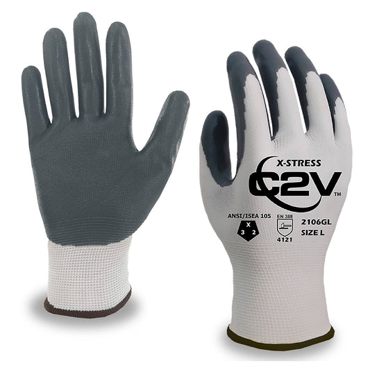 Flat Nitrile Coated Gloves - C2V - Lightweight Comfort