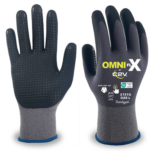 Nitrile Dotted Gloves - C2V - Nylon/Spandex Shell