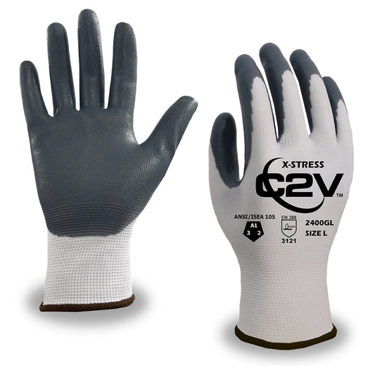 Nitrile Coated String Knit Gloves - C2V - Lightweight Poly