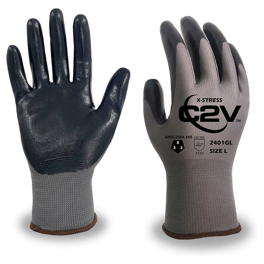 Flat Nitrile Gloves - C2V - Lightweight Comfort