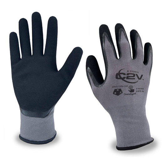 Sandy Nitrile Palm Coating Gloves - C2V - Durable Grip