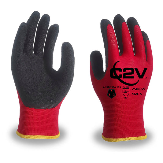Latex Palm Coating Gloves - C2V - Abrasion Resistant