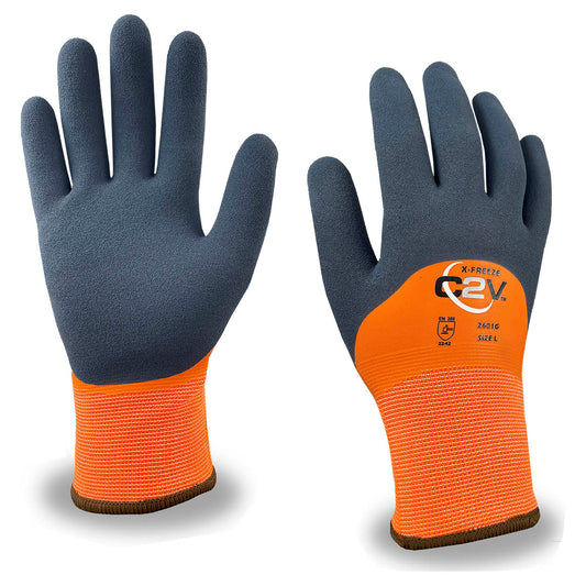 Sandy String Knit Gloves - C2V - Warm Acrylic Terry Lining
