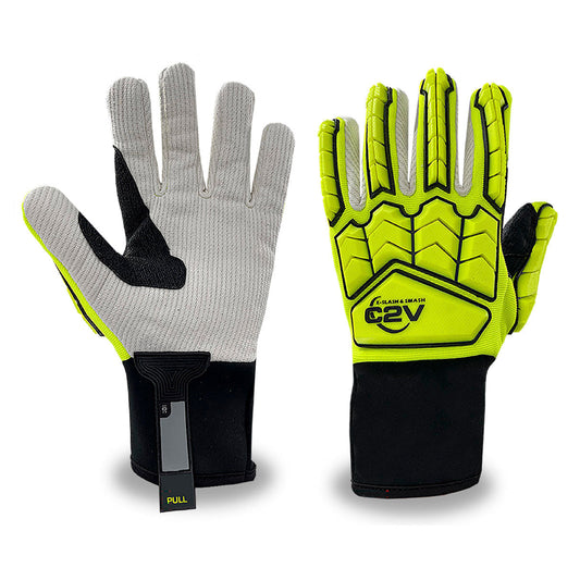 Corded Canvas Palm String Knit Gloves - C2V - Durable Design