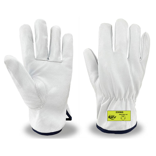 White Leather Gloves - C2V - Soft Goatskin Material