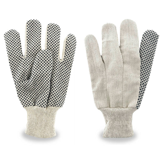 White Cotton Gloves - C2V - Durable Cotton with PVC Dots