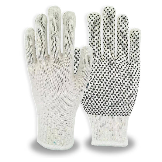 PVC Dotted Palm String Knit Gloves - C2V - Extra Grip
