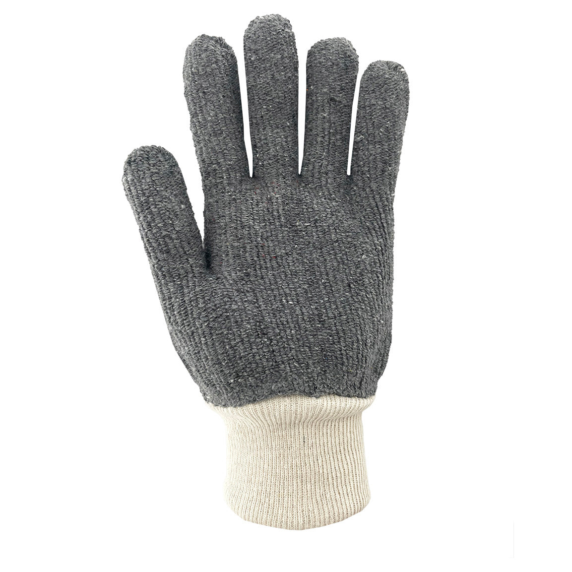 Gray String Knit Gloves - C2V - Terry Cloth Comfort