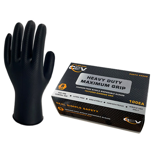 Black Disposable Gloves - C2V - Durable Nitrile