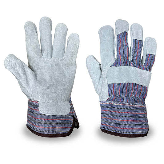 2.5" Rubberized Cuff Leather Gloves - C2V - Durable Design