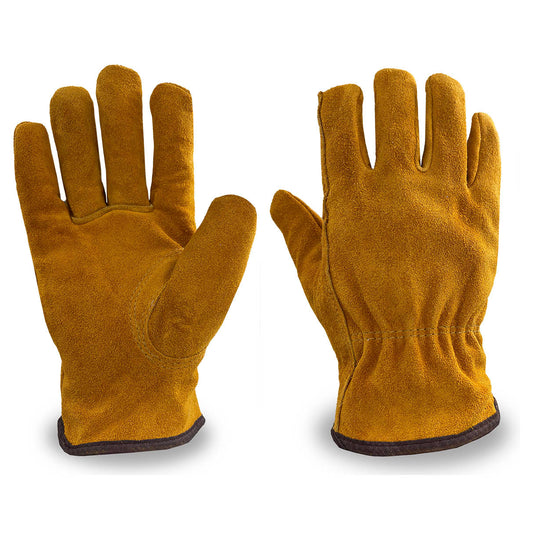 Fleece Lined Leather Gloves - C2V - Warm and Durable