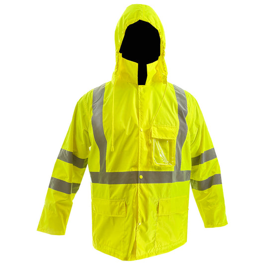 Yellow/Lime Rain Jacket - C2V - Hi-Vis Design