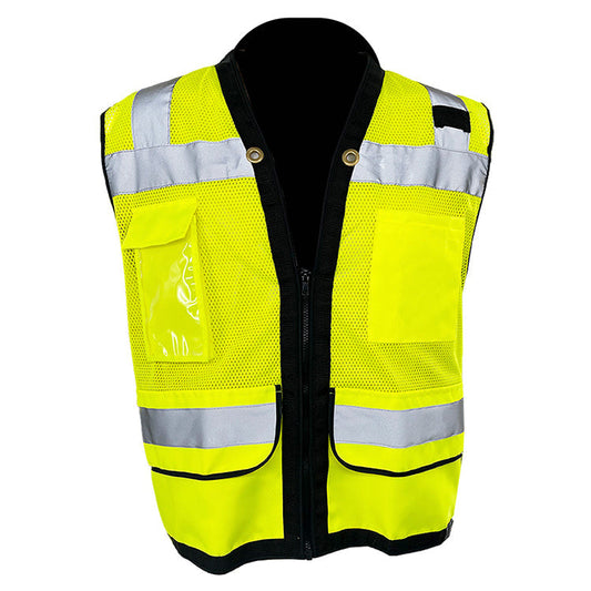 Yellow/Lime Safety Vest - C2V - Heavy Duty Mesh