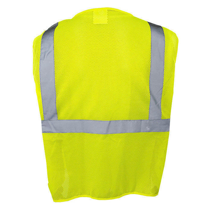 Yellow/Lime Safety Vest - C2V - Reflective Design